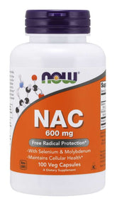 NAC N-acetylcysteïne 600 MG 100 Capsules NOW FOODS